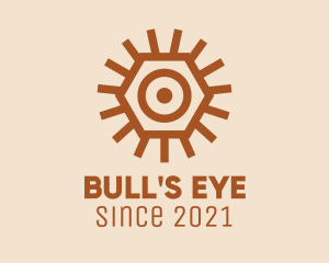 Bronze Hexagon Eye  logo design