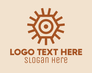 Bronze Hexagon Eye  Logo