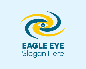 Eye Cyclone Weather logo design