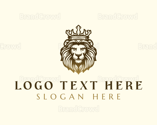 Royalty Lion Crown Logo