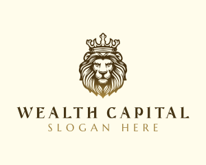 Royalty Lion Crown logo design