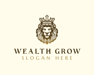 Royalty Lion Crown logo design