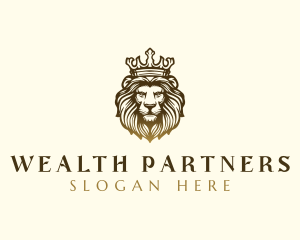 Royalty Lion Crown logo design