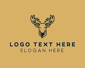 Golden Eagle - Wild Moose Animal logo design