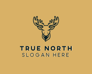 Wild Moose Animal logo design