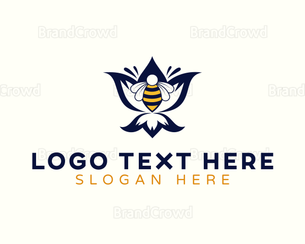 Bee Floral Bug Logo