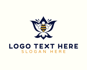 Hornet - Bee Floral Bug logo design