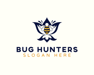 Bee Floral Bug logo design