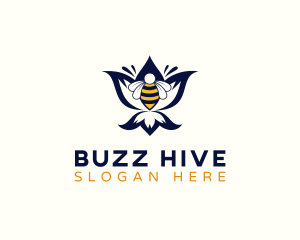 Bee Floral Bug logo design