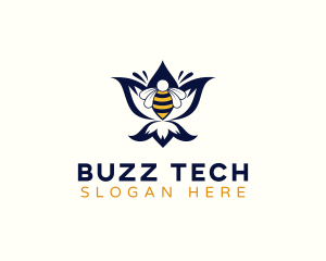 Bee Floral Bug logo design