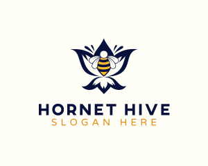 Hornet - Bee Floral Bug logo design