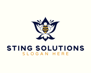 Sting - Bee Floral Bug logo design