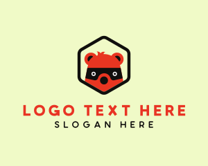 Video Game - Bear Bandit Animal logo design