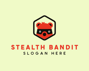 Bear Bandit Animal logo design