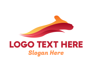 Dog - Blazing Fast Hound logo design