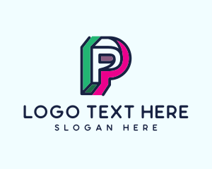 Industrial Company Letter P logo design