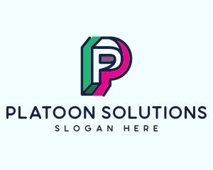 Industrial Company Letter P logo design