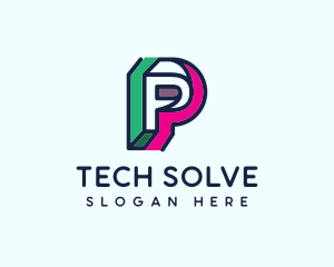 Solution - Industrial Company Letter P logo design