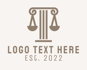 Law Enforcement - Column Scale Law Firm logo design