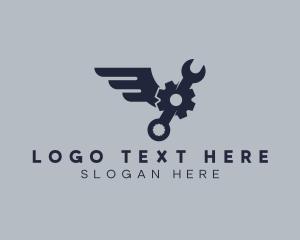 Motor - Winged Industrial Tools logo design