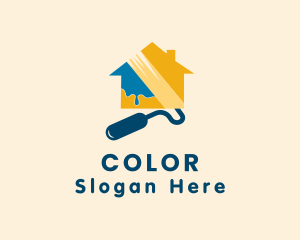 Maintenance Service - Paint Roller House logo design