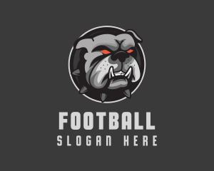 Pet - Silver Angry Bulldog logo design