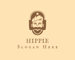 Hipster Mustache Beard Logo