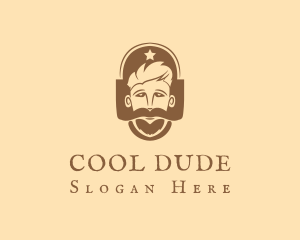 Dude - Hipster Mustache Beard logo design