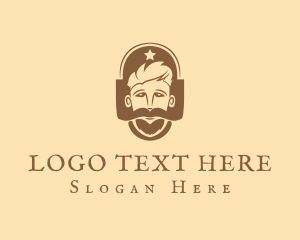 Hipster Mustache Beard Logo