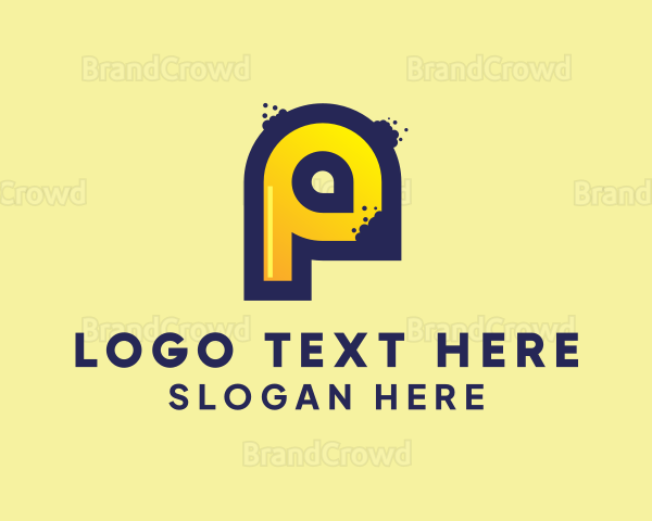 Modern Graffiti Letter P Logo