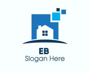 Blue - Online House For Sale logo design