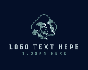 Death - Skull Smoking Death logo design