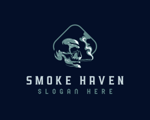 Skull Smoking Death logo design