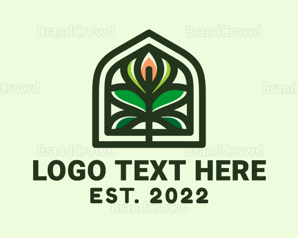 Garden Flower Emblem Logo