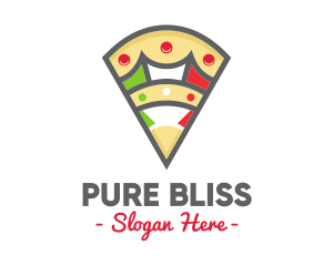 White - Italian Pizza Pizzeria logo design