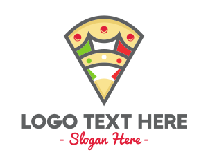 White - Italian Pizza Pizzeria logo design