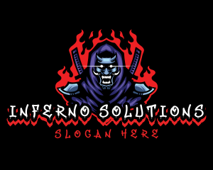 Demon - Demon Ninja Gaming logo design