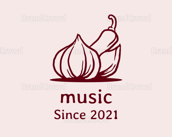 Garlic Chili Onion Ingredients Logo