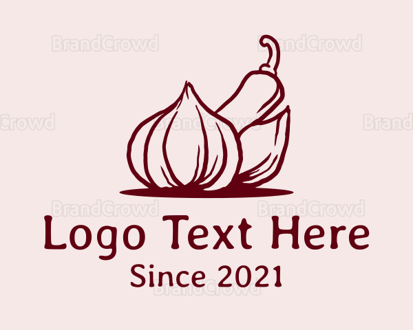 Garlic Chili Onion Ingredients Logo