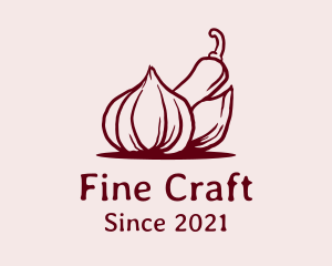 Garlic Chili Onion Ingredients logo design