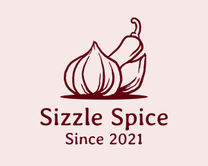 Garlic Chili Onion Ingredients logo design