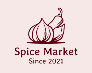 Garlic Chili Onion Ingredients logo design