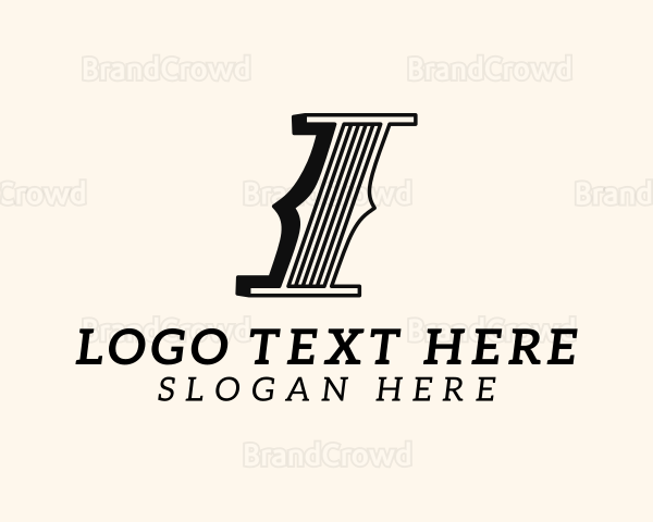 Stylish Elegant Pillar Letter I Logo