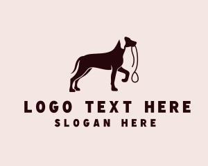 Canine - Pet Dog Leash logo design