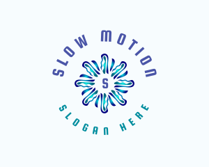Technology Swirl Motion logo design