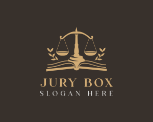 Jury - Justice Scale Book logo design