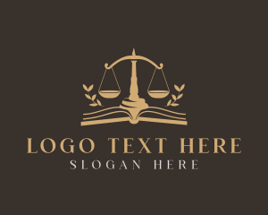 Notary - Justice Scale Book logo design