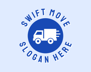 Move - Blue Truck Circle logo design