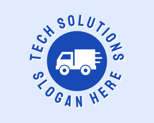 Removalist - Blue Truck Circle logo design