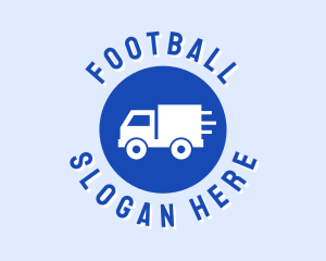 Moving - Blue Truck Circle logo design
